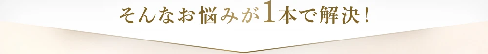 そんなお悩みが1本で解決